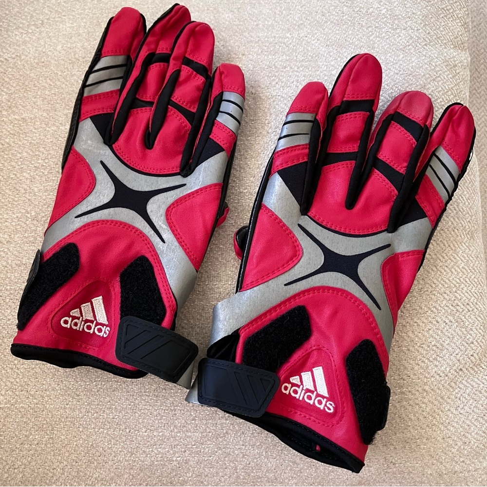 Adidas Black and Red Sports Gloves